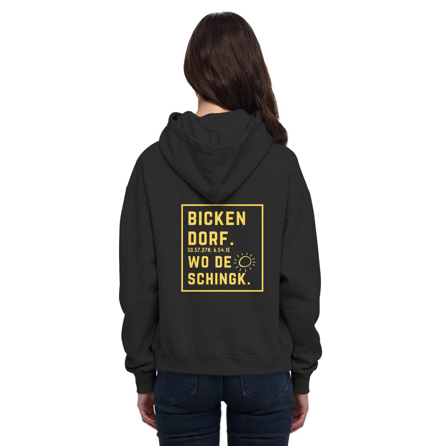 Wo de Sonn schingk - Bickendorf Druck Rücken - Basic Unisex Hoodie