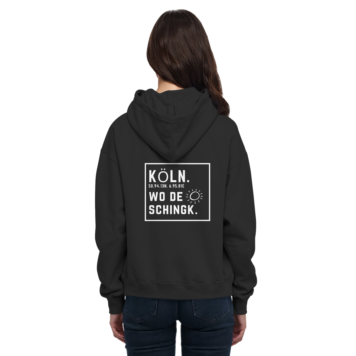 Wo de Sonn schingk - Köln Druck Rücken  - Basic Unisex Hoodie