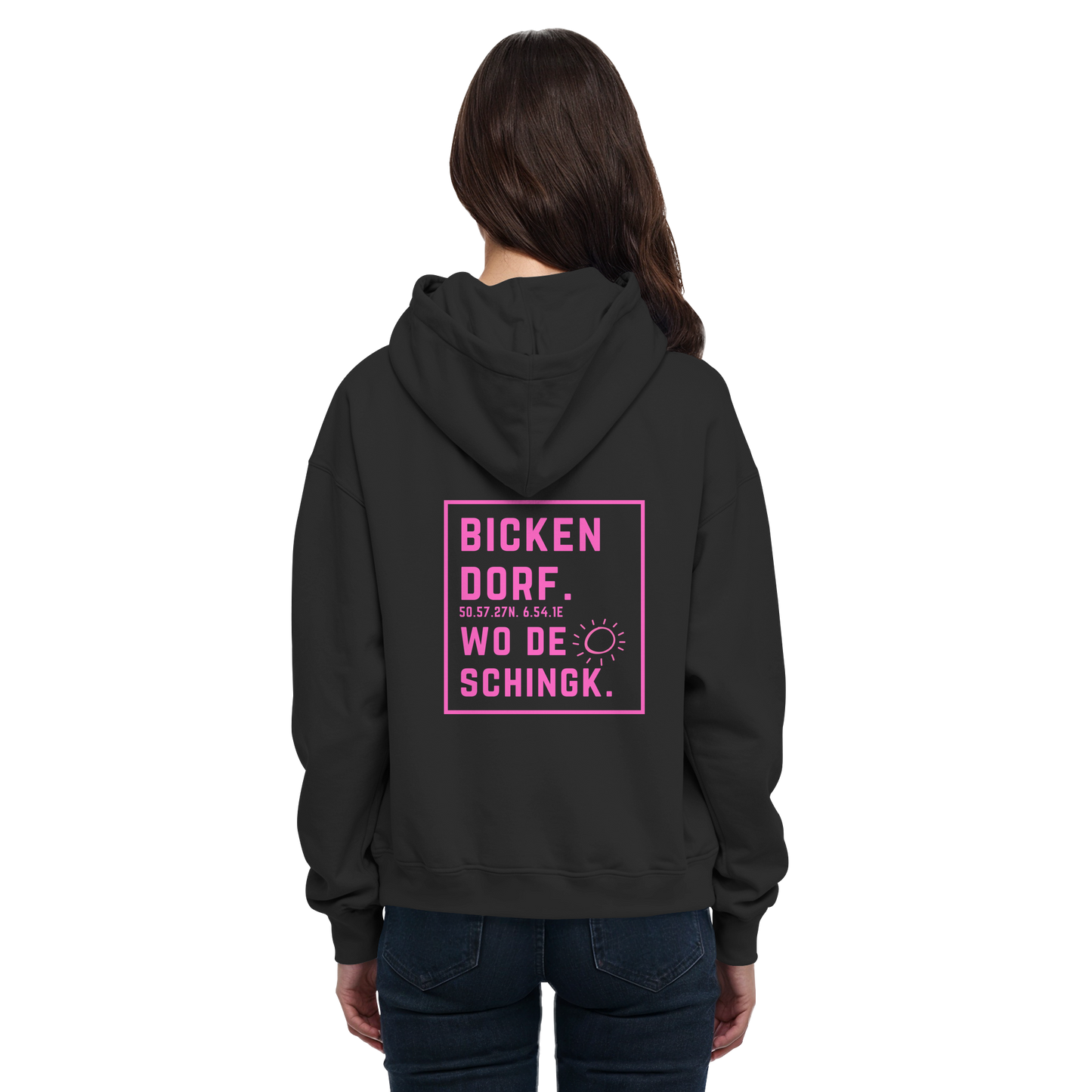 Wo de Sonn schingk - Bickendorf Druck Rücken - Basic Unisex Hoodie