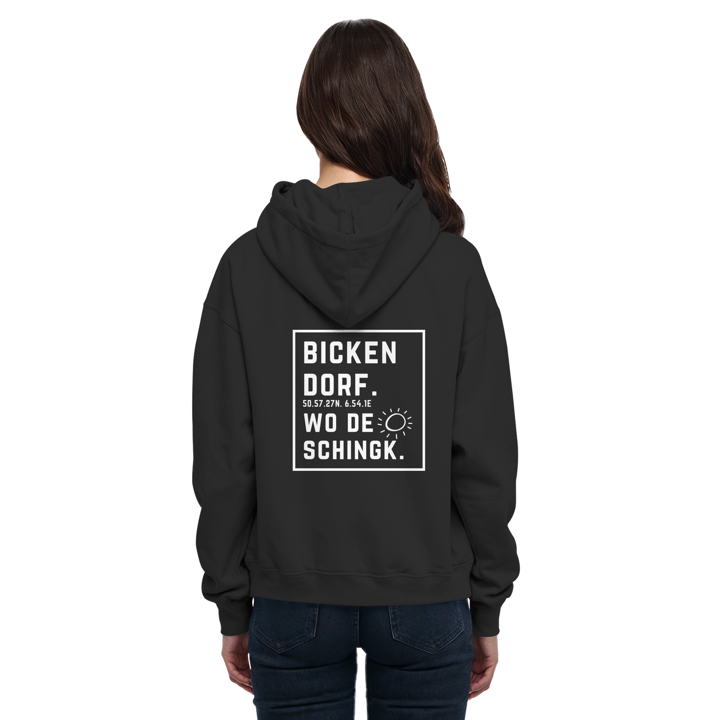 Wo de Sonn schingk - Bickendorf Druck Rücken - Basic Unisex Hoodie