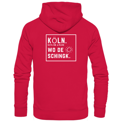 Wo de Sonn schingk - Köln Druck Rücken  - Basic Unisex Hoodie