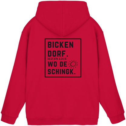 Wo de Sonn schingk - Bickendorf Druck Rücken - Basic Unisex Hoodie