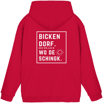 Wo de Sonn schingk - Bickendorf Druck Rücken - Basic Unisex Hoodie