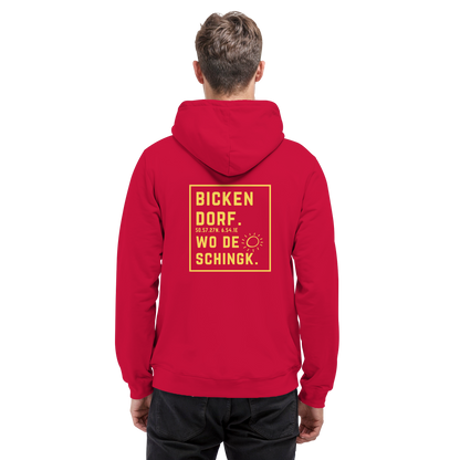 Wo de Sonn schingk - Bickendorf Druck Rücken - Basic Unisex Hoodie