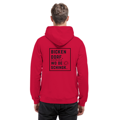 Wo de Sonn schingk - Bickendorf Druck Rücken - Basic Unisex Hoodie