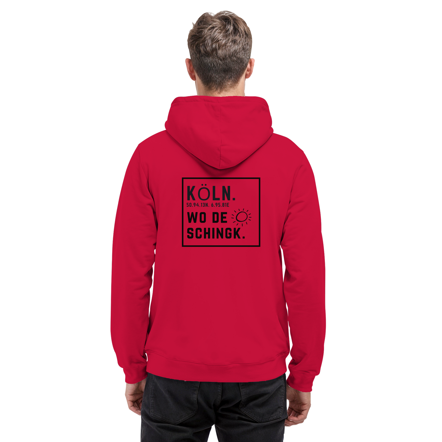 Wo de Sonn schingk - Köln Druck Rücken  - Basic Unisex Hoodie