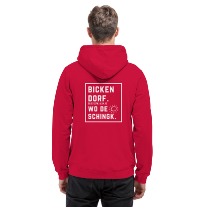 Wo de Sonn schingk - Bickendorf Druck Rücken - Basic Unisex Hoodie