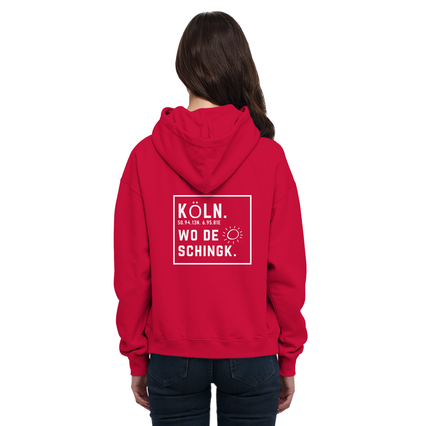 Wo de Sonn schingk - Köln Druck Rücken  - Basic Unisex Hoodie