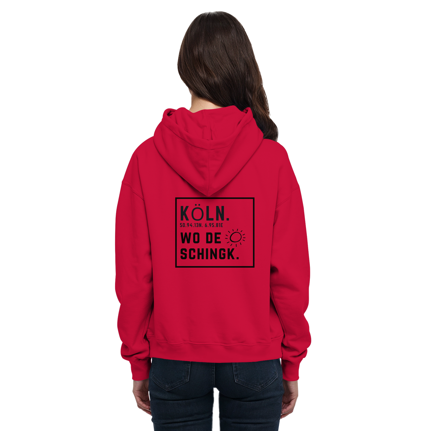 Wo de Sonn schingk - Köln Druck Rücken  - Basic Unisex Hoodie