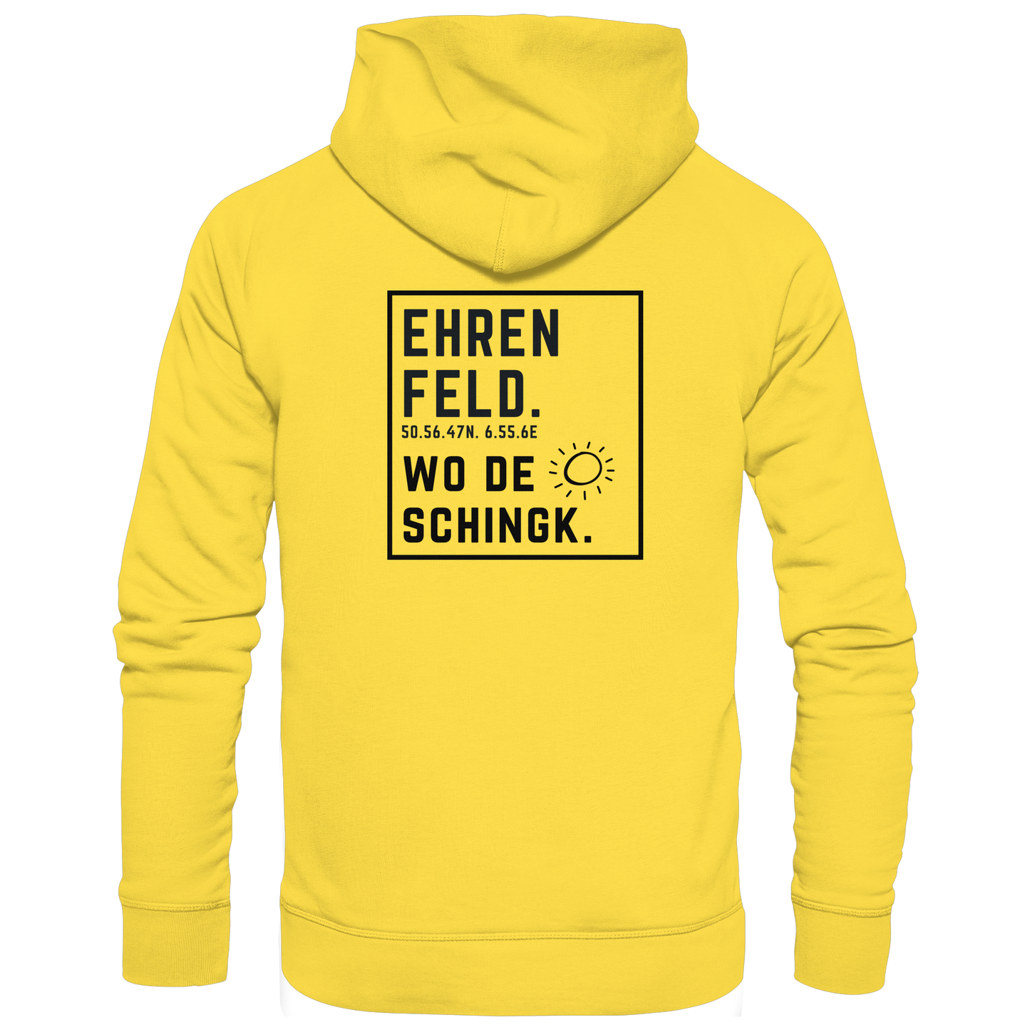 Wo de Sonn schingk - Ehrenfeld Druck Rücken - Basic Unisex Hoodie