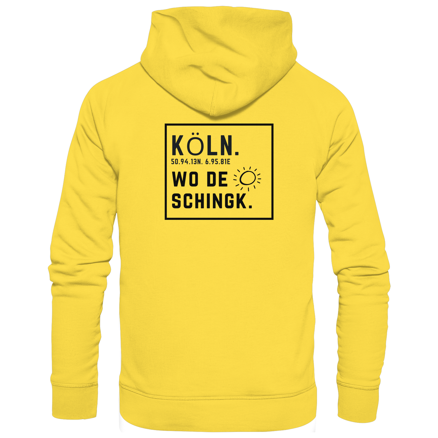 Wo de Sonn schingk - Köln Druck Rücken  - Basic Unisex Hoodie