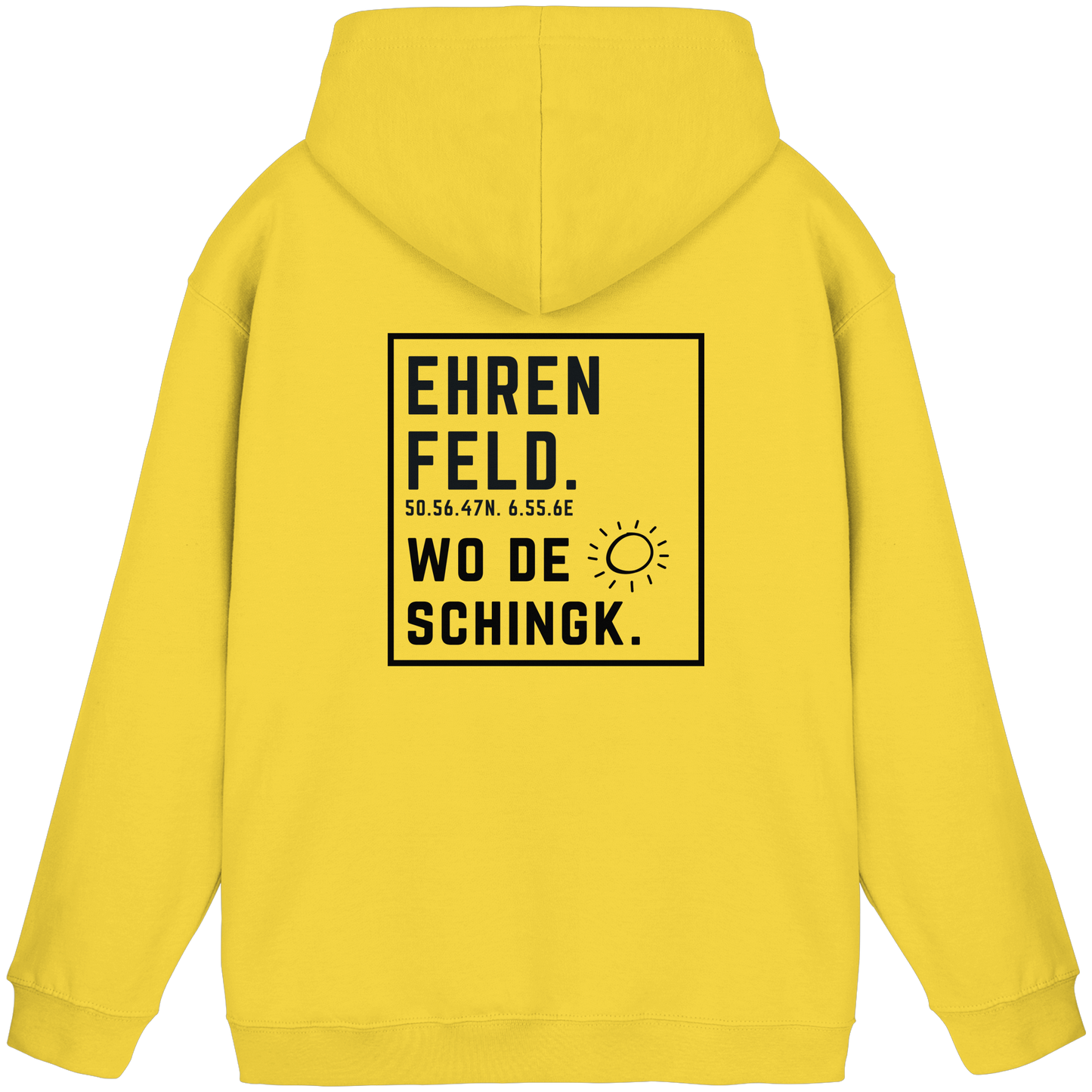 Wo de Sonn schingk - Ehrenfeld Druck Rücken - Basic Unisex Hoodie