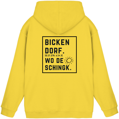 Wo de Sonn schingk - Bickendorf Druck Rücken - Basic Unisex Hoodie