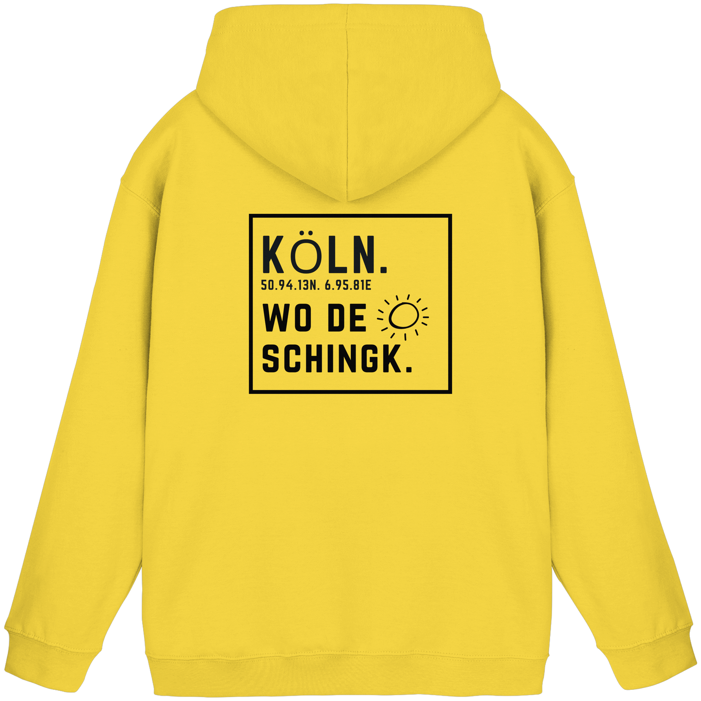 Wo de Sonn schingk - Köln Druck Rücken  - Basic Unisex Hoodie