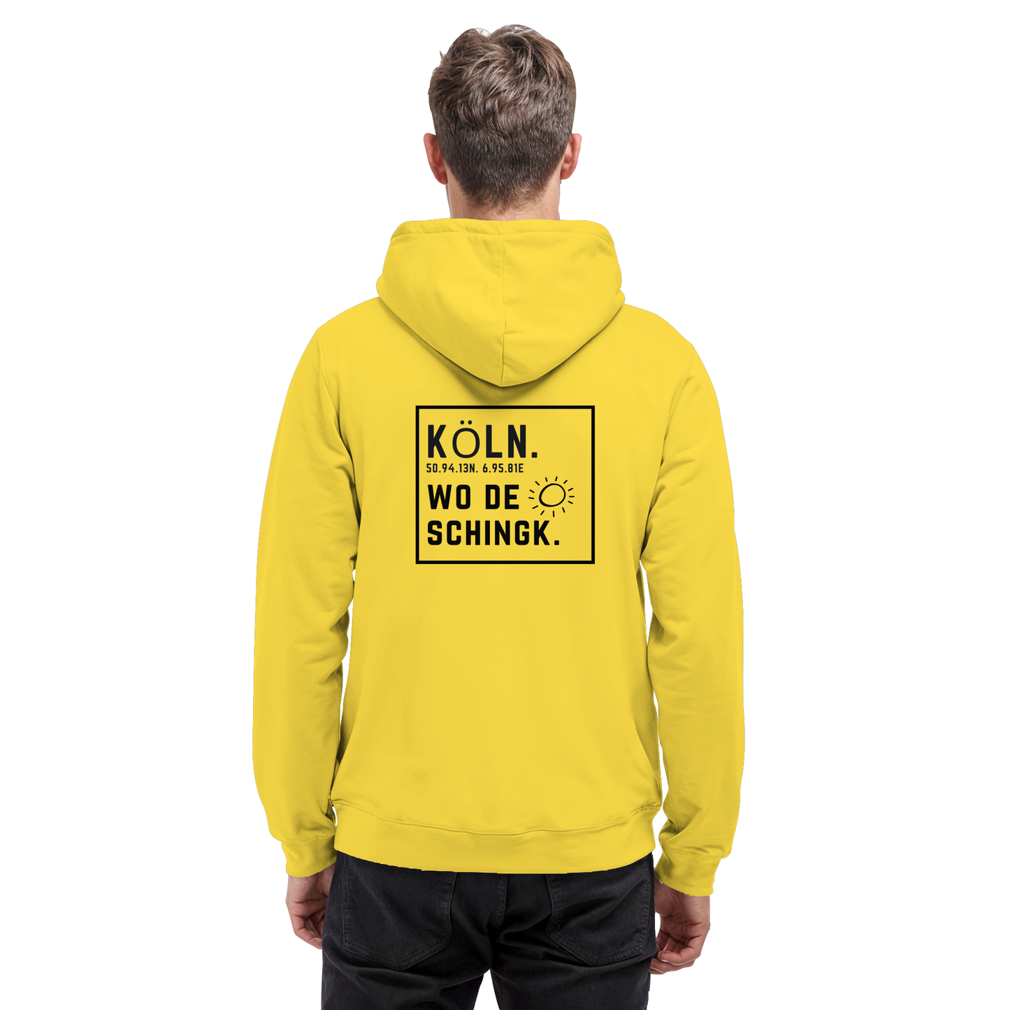 Wo de Sonn schingk - Köln Druck Rücken  - Basic Unisex Hoodie