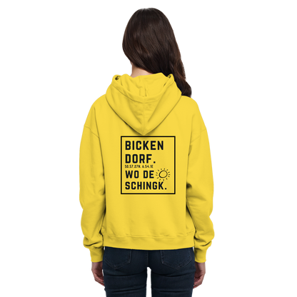 Wo de Sonn schingk - Bickendorf Druck Rücken - Basic Unisex Hoodie