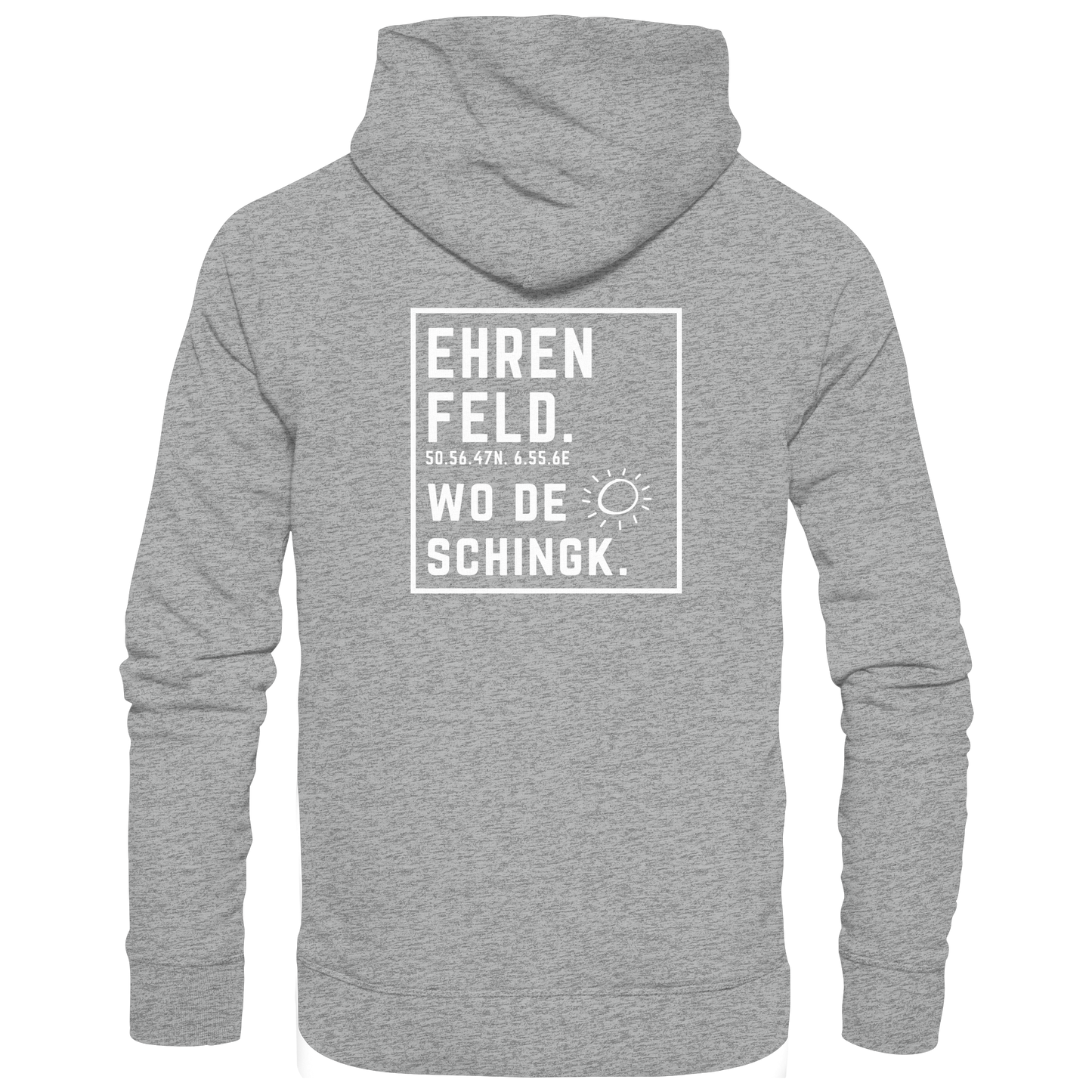Wo de Sonn schingk - Ehrenfeld Druck Rücken  - Basic Unisex Hoodie