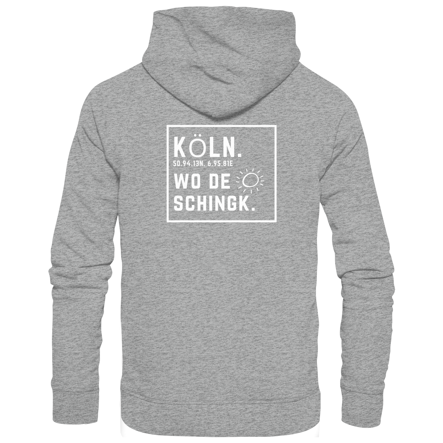 Wo de Sonn schingk - Köln Druck Rücken  - Basic Unisex Hoodie