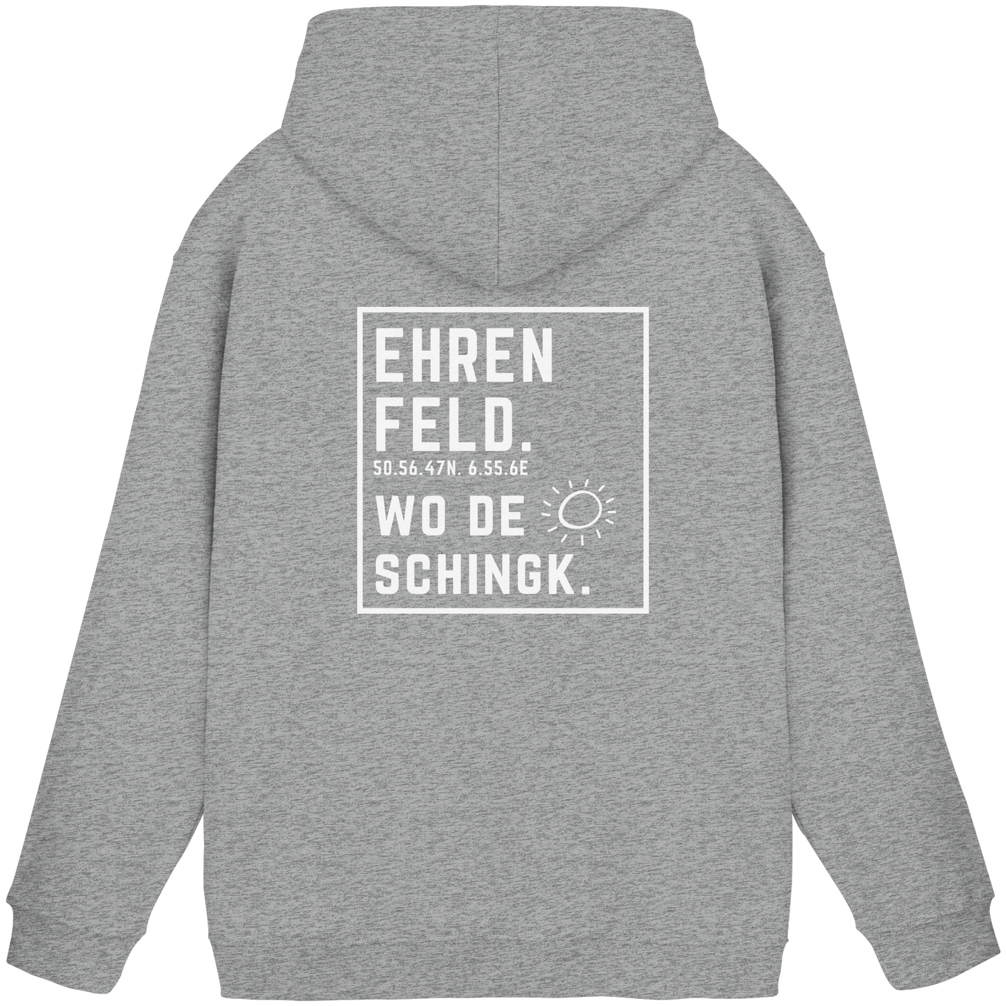 Wo de Sonn schingk - Ehrenfeld Druck Rücken  - Basic Unisex Hoodie