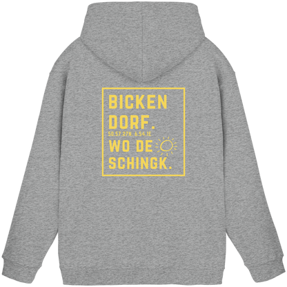 Wo de Sonn schingk - Bickendorf Druck Rücken - Basic Unisex Hoodie