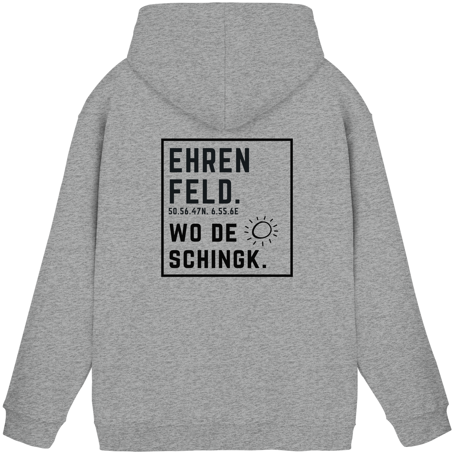 Wo de Sonn schingk - Ehrenfeld Druck Rücken - Basic Unisex Hoodie