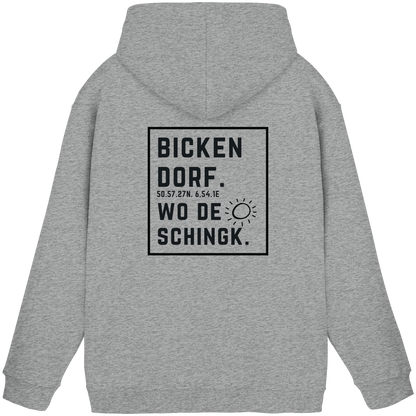 Wo de Sonn schingk - Bickendorf Druck Rücken - Basic Unisex Hoodie