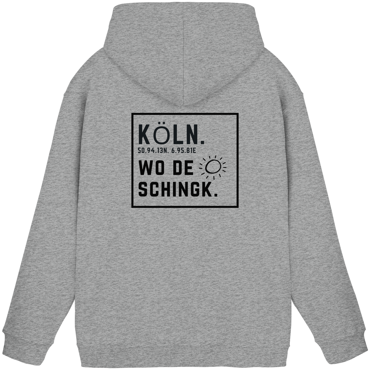 Wo de Sonn schingk - Köln Druck Rücken  - Basic Unisex Hoodie
