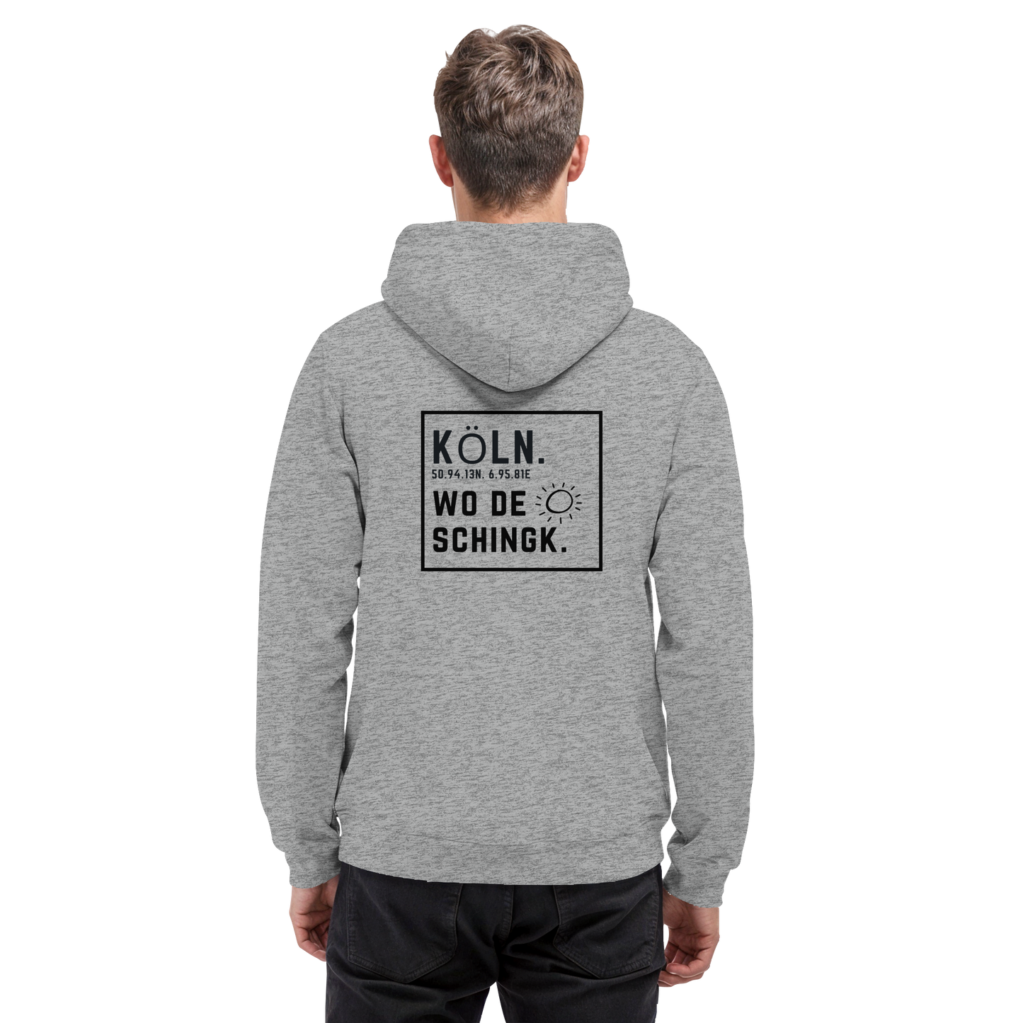 Wo de Sonn schingk - Köln Druck Rücken  - Basic Unisex Hoodie
