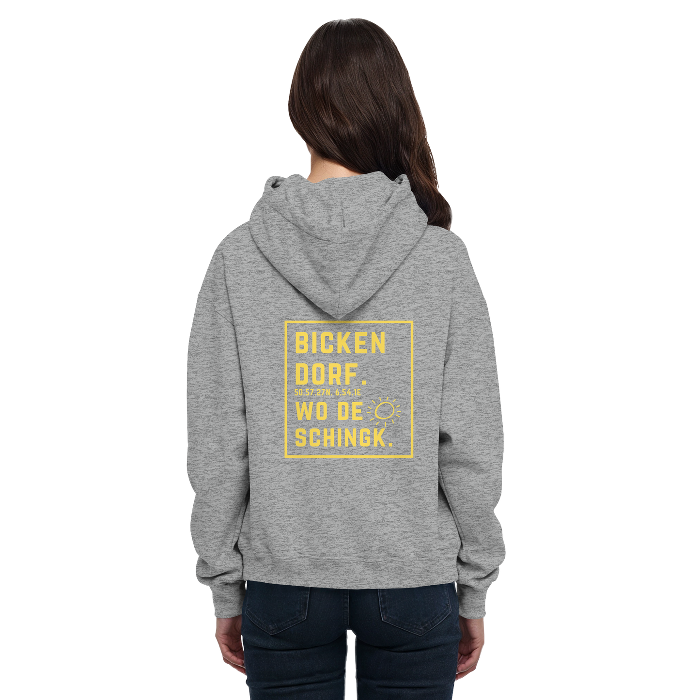 Wo de Sonn schingk - Bickendorf Druck Rücken - Basic Unisex Hoodie