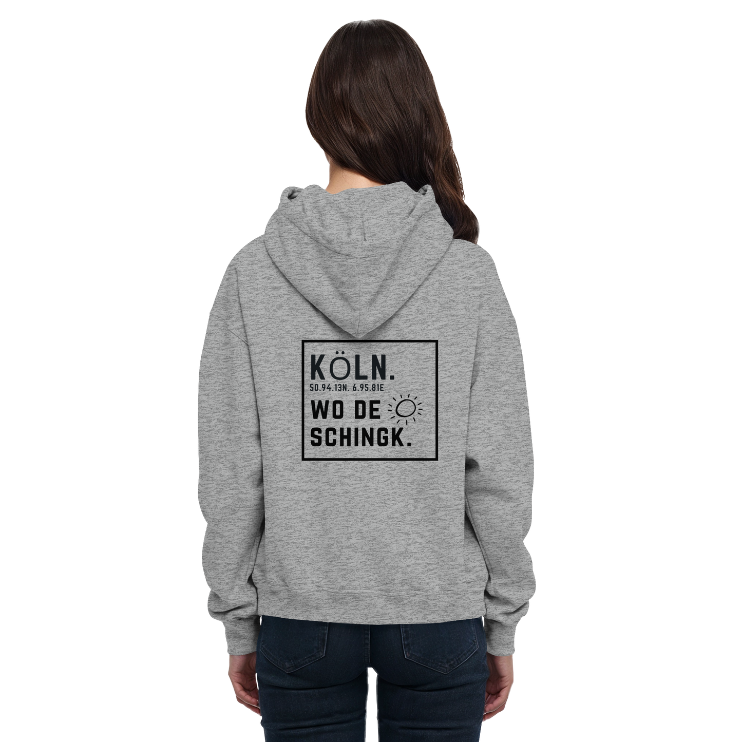 Wo de Sonn schingk - Köln Druck Rücken  - Basic Unisex Hoodie