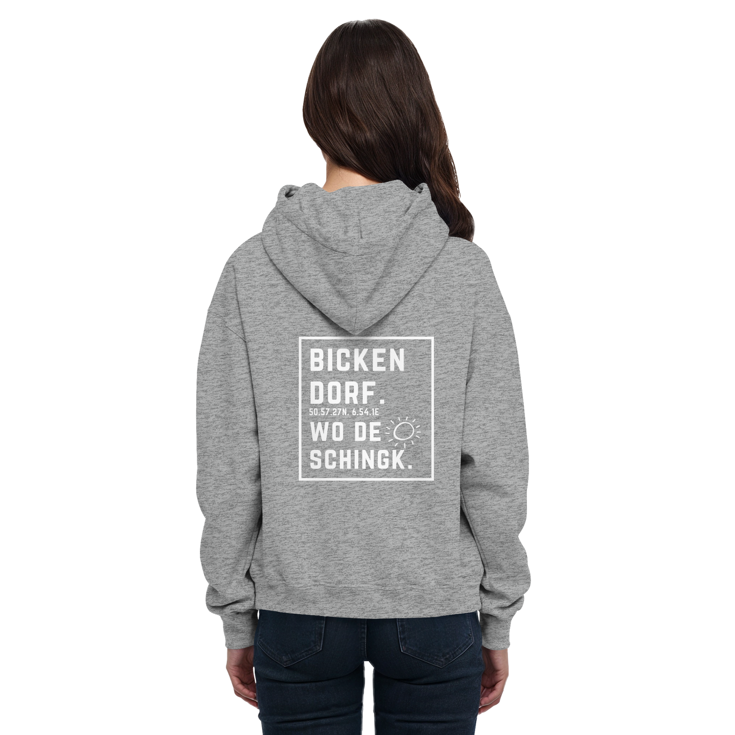Wo de Sonn schingk - Bickendorf Druck Rücken - Basic Unisex Hoodie