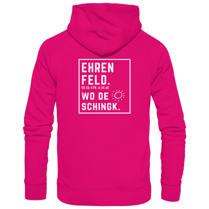 Wo de Sonn schingk - Ehrenfeld Druck Rücken  - Basic Unisex Hoodie