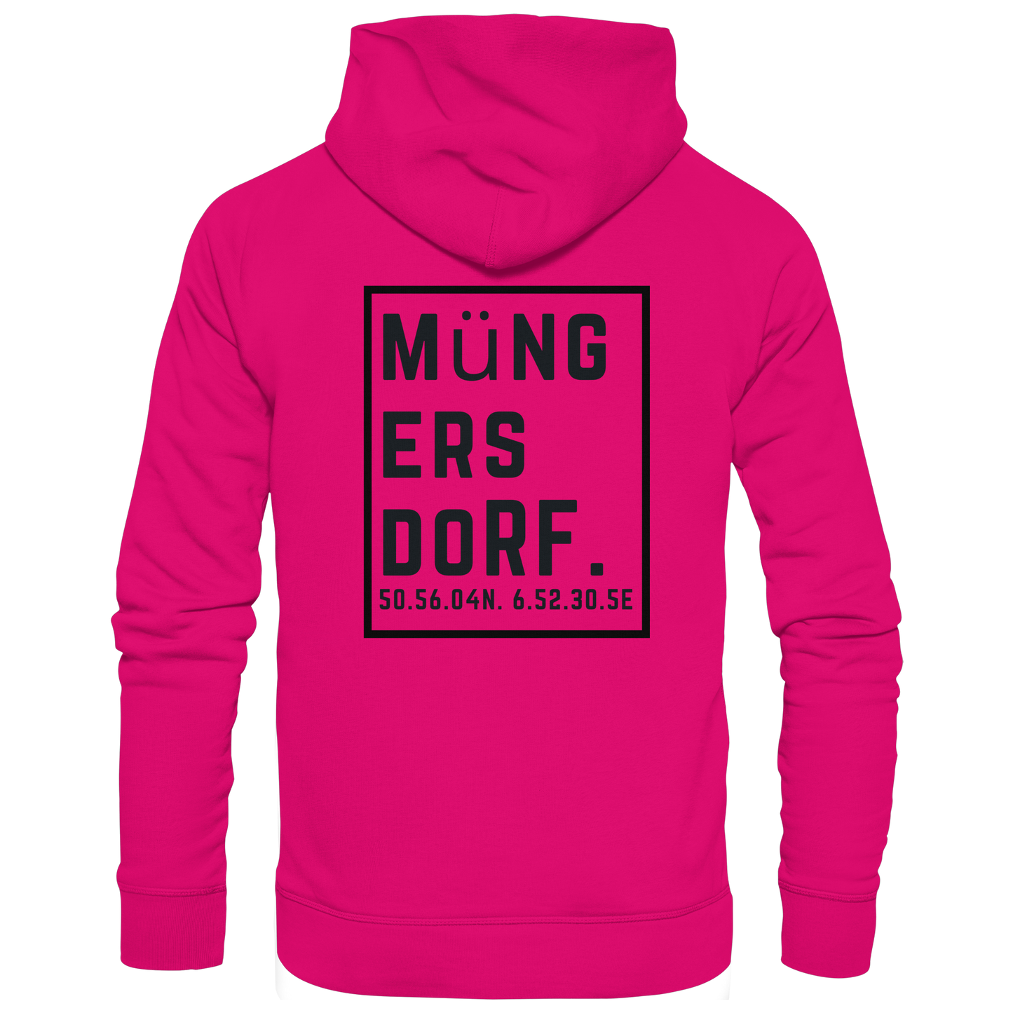 Müngersdorf Koordinaten (großer Druck auf dem Rücken) - Basic Unisex Hoodie