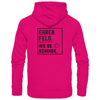 Wo de Sonn schingk - Ehrenfeld Druck Rücken - Basic Unisex Hoodie