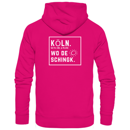 Wo de Sonn schingk - Köln Druck Rücken  - Basic Unisex Hoodie