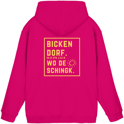 Wo de Sonn schingk - Bickendorf Druck Rücken - Basic Unisex Hoodie