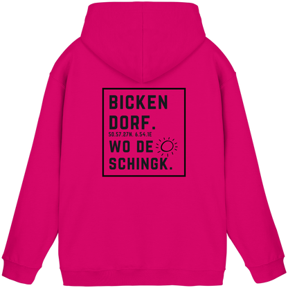 Wo de Sonn schingk - Bickendorf Druck Rücken - Basic Unisex Hoodie