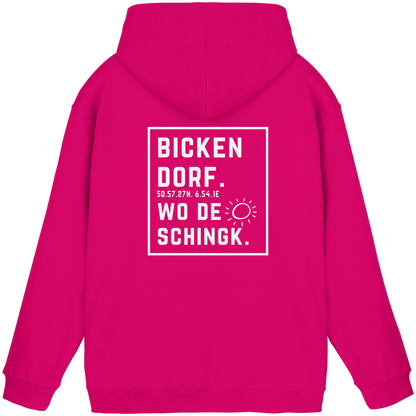 Wo de Sonn schingk - Bickendorf Druck Rücken - Basic Unisex Hoodie