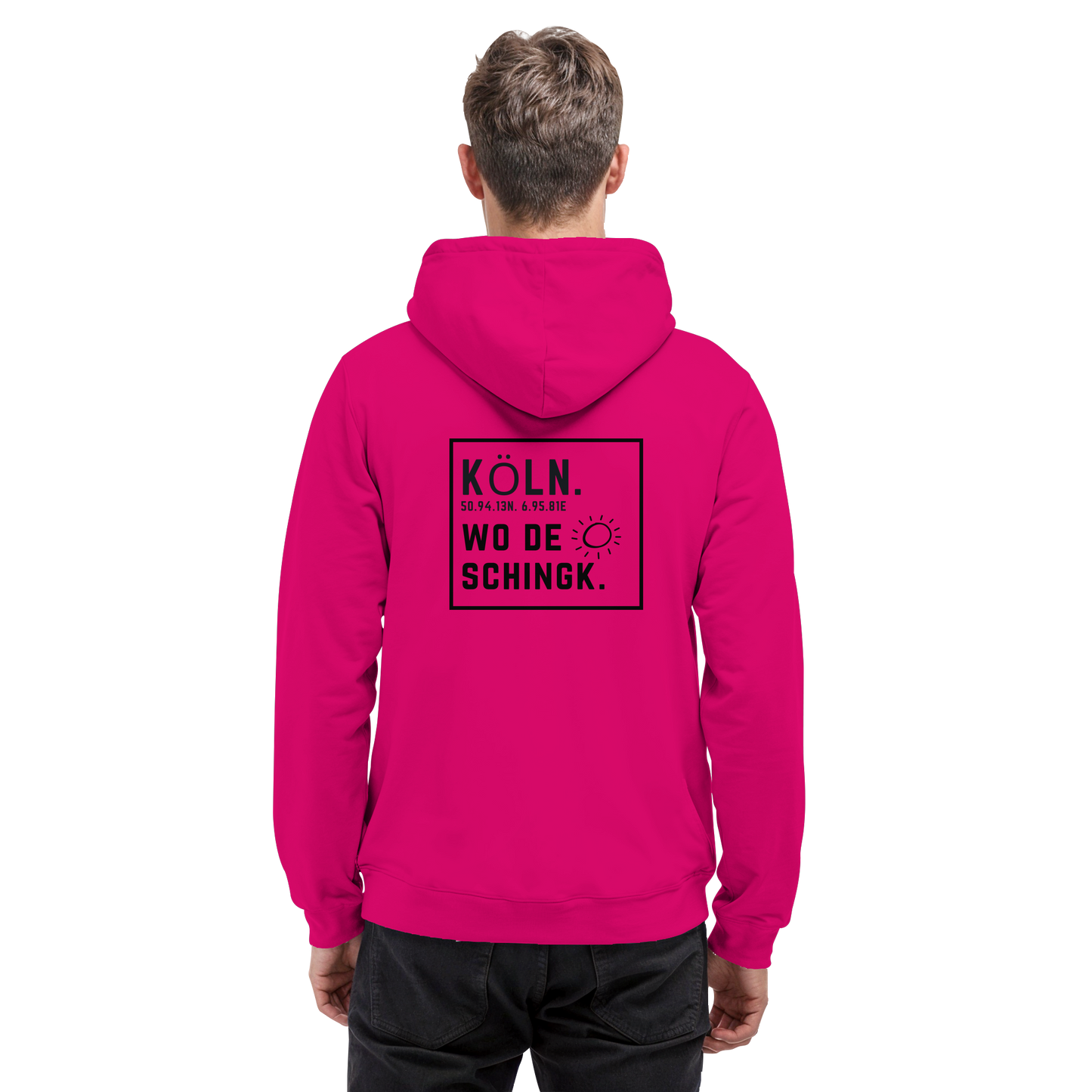 Wo de Sonn schingk - Köln Druck Rücken  - Basic Unisex Hoodie