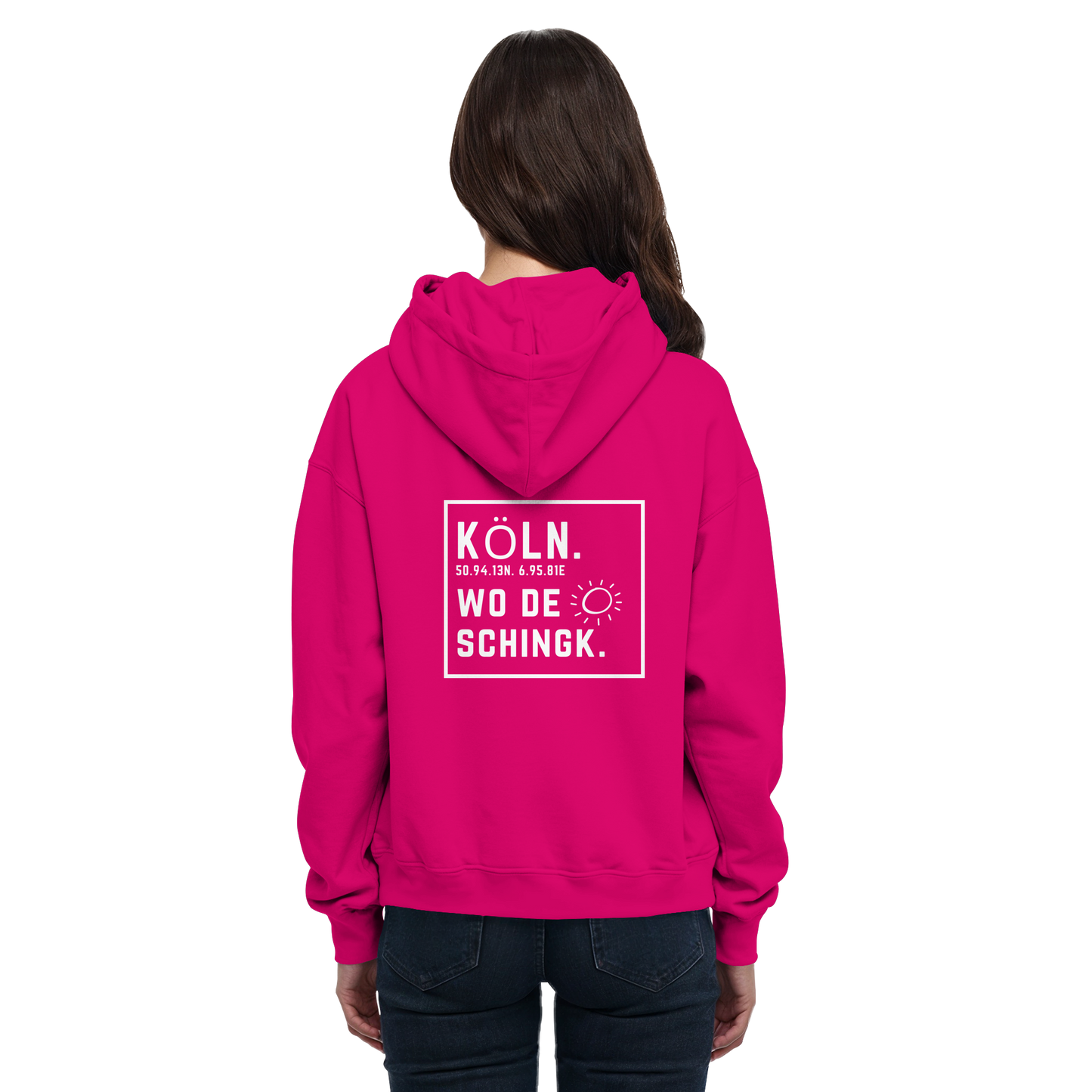 Wo de Sonn schingk - Köln Druck Rücken  - Basic Unisex Hoodie