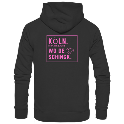 Wo de Sonn schingk - Köln Druck Rücken - Basic Unisex Hoodie