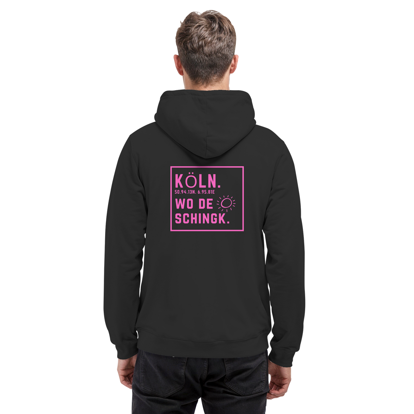 Wo de Sonn schingk - Köln Druck Rücken - Basic Unisex Hoodie