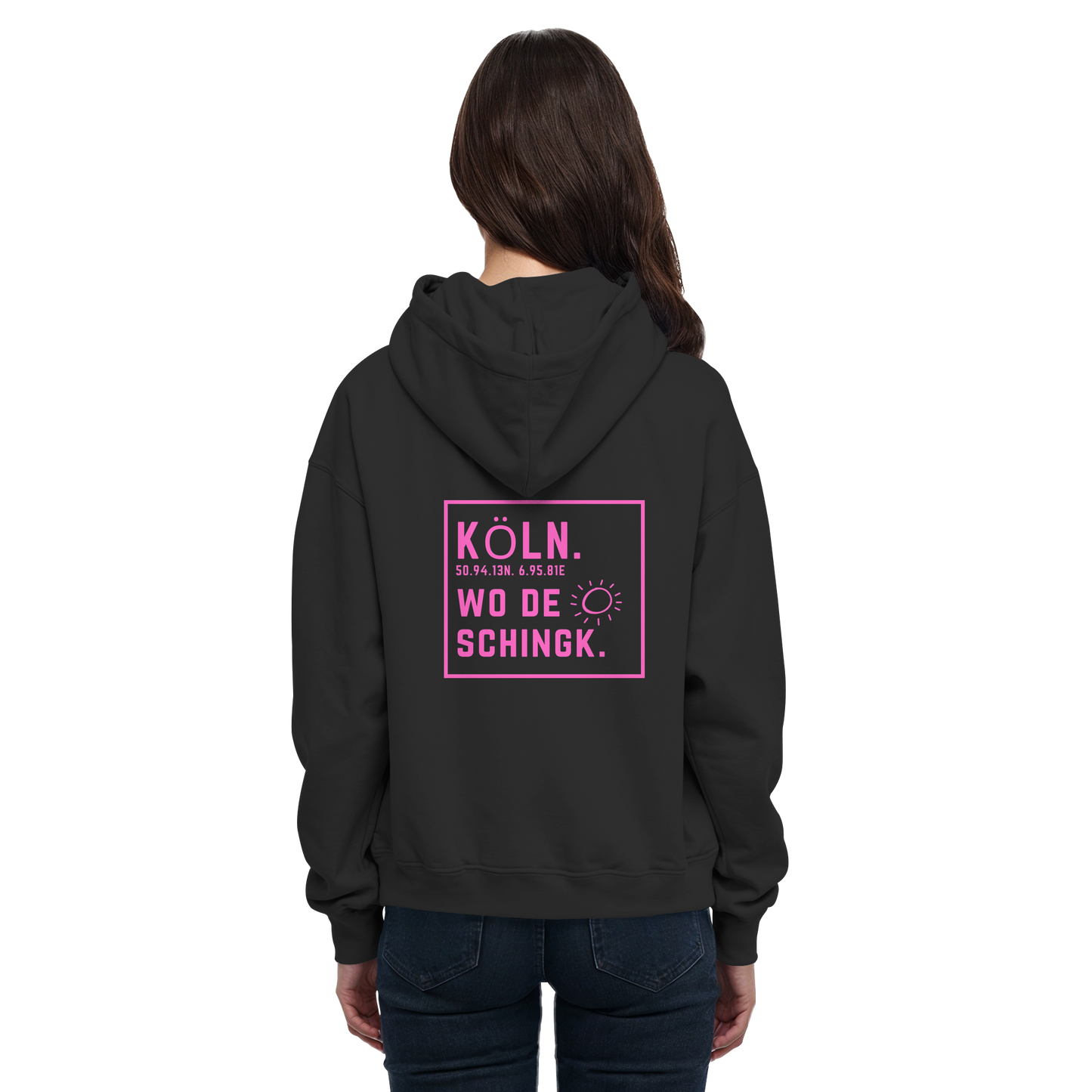 Wo de Sonn schingk - Köln Druck Rücken - Basic Unisex Hoodie