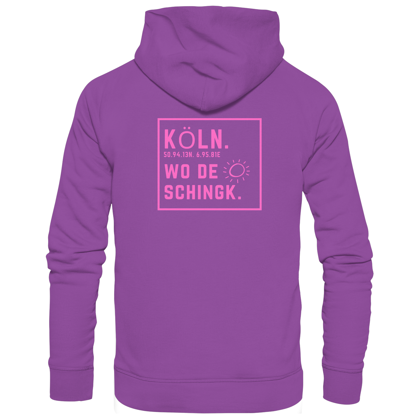 Wo de Sonn schingk - Köln Druck Rücken - Basic Unisex Hoodie