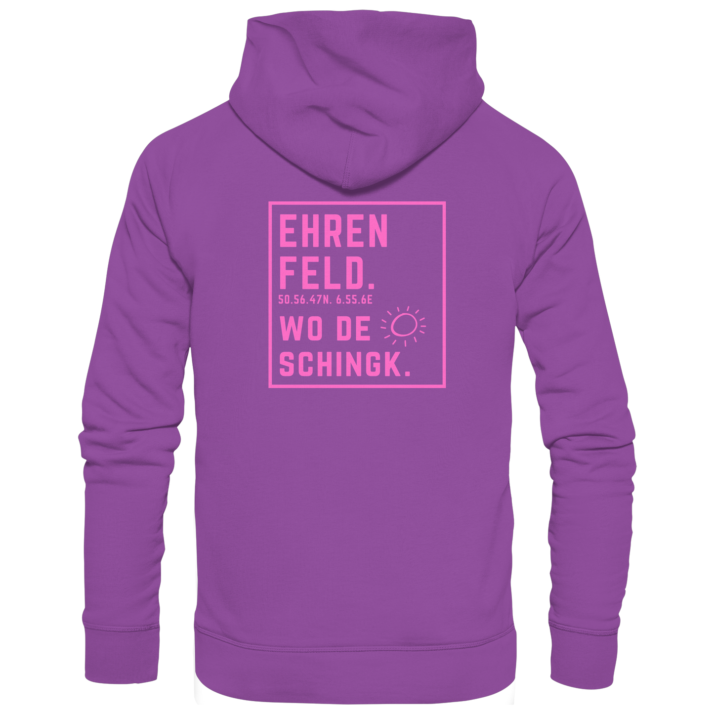 Wo de Sonn schingk - Ehrenfeld Druck Rücken  - Basic Unisex Hoodie