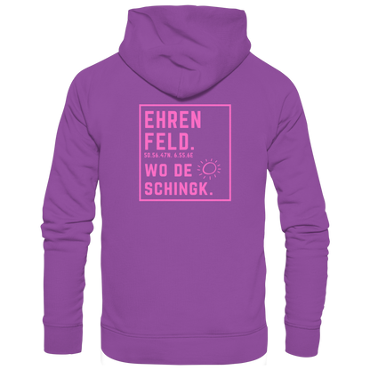Wo de Sonn schingk - Ehrenfeld Druck Rücken  - Basic Unisex Hoodie