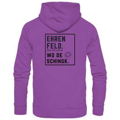 Wo de Sonn schingk - Ehrenfeld Druck Rücken - Basic Unisex Hoodie