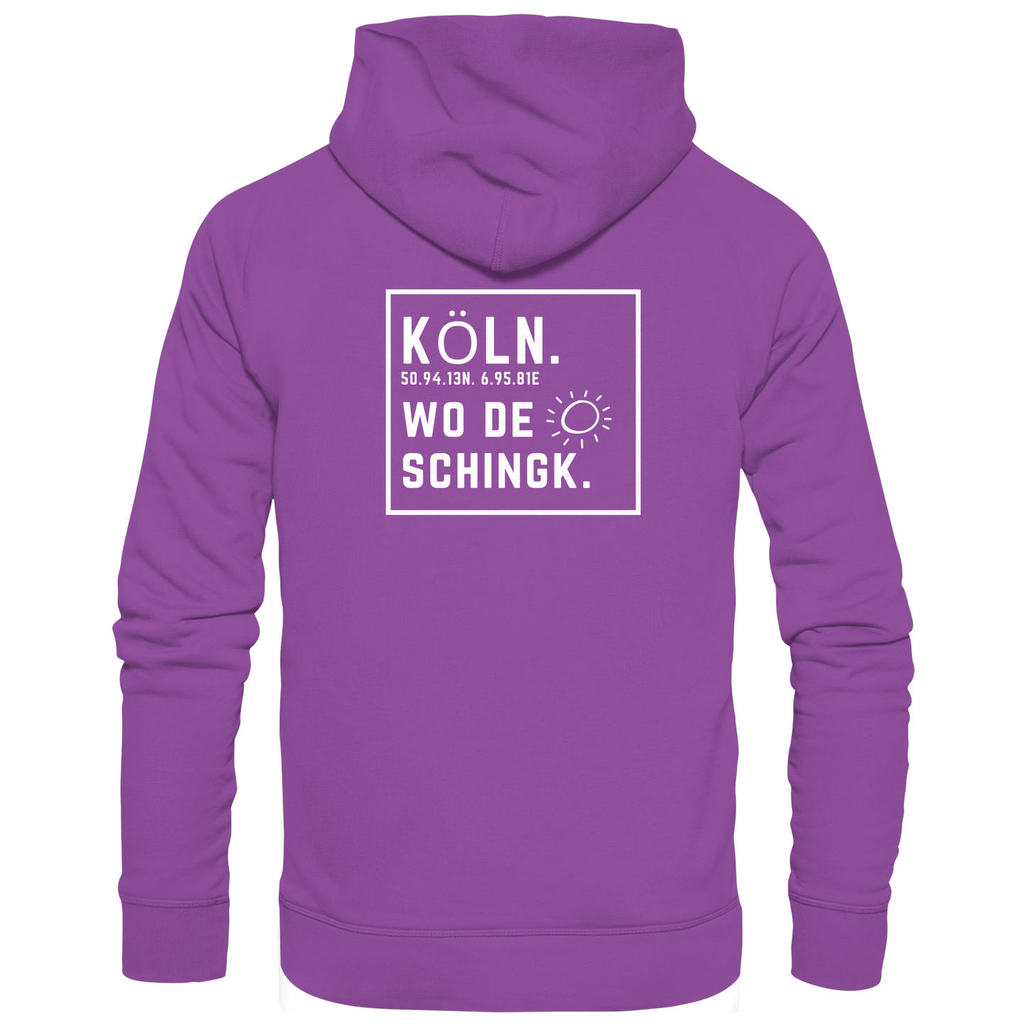 Wo de Sonn schingk - Köln Druck Rücken  - Basic Unisex Hoodie