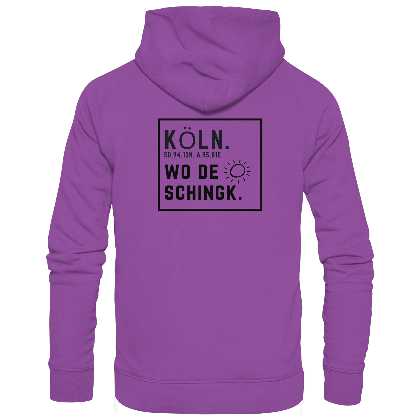 Wo de Sonn schingk - Köln Druck Rücken  - Basic Unisex Hoodie