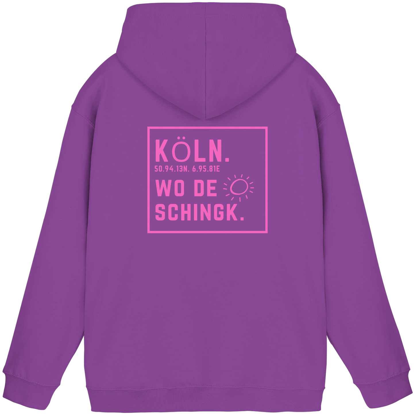 Wo de Sonn schingk - Köln Druck Rücken - Basic Unisex Hoodie